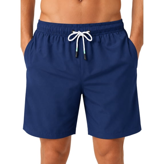 Tyhengta Men's Swim Trunks Quick Dry Beach Shorts with Zipper Pockets and Mesh Lining Royal blue 36