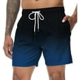 thumbnail image 1 of Tyhengta Men's Swim Trunks Swimwear Gradient Color Quick Dry Beach Shorts with Zipper Pockets and Mesh Lining, 1 of 6