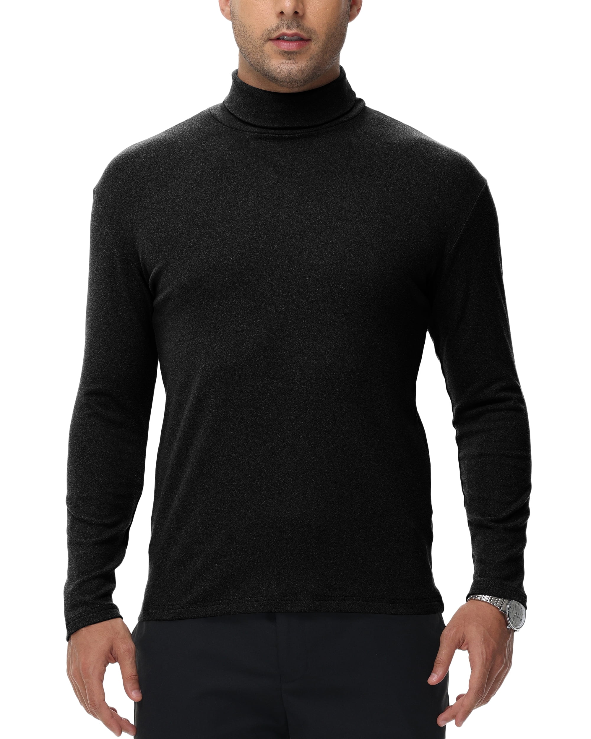 Tyhengta Mens Turtleneck Sweaters Long Sleeve Pullover Sweaters Mock