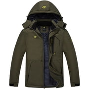 Tyhengta Mens Waterproof Ski Snowboard Jacket Windproof Winter Mountain Snow Coat Army XXL