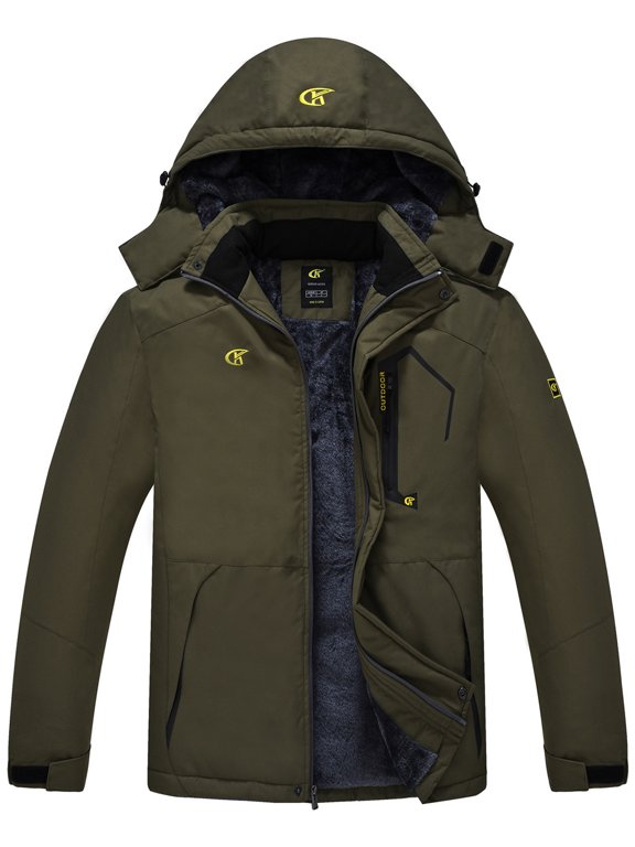 Mens Waterproof Ski Snowboard Jacket Windproof Winter Mountain Snow Coat Army XXL