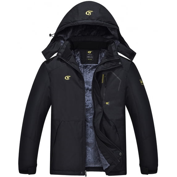 Tyhengta Mens Waterproof Ski Snowboard Jacket Windproof Winter Mountain Snow Coat Black L