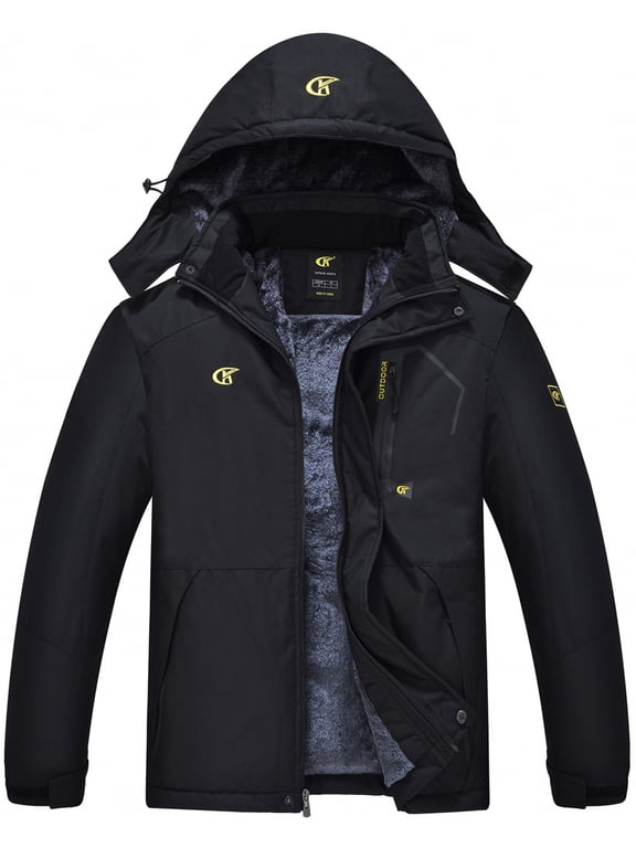 Mens Waterproof Ski Snowboard Jacket Windproof Winter Mountain Snow Coat Black L