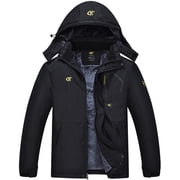 Tyhengta Mens Waterproof Ski Snowboard Jacket Windproof Winter Mountain Snow Coat Black XL
