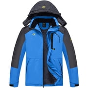 Tyhengta Mens Waterproof Ski Snowboard Jacket Windproof Winter Mountain Snow Coat Blue XL