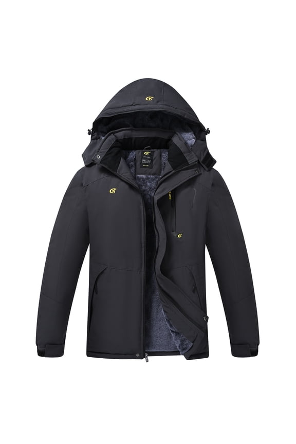 Men's Waterproof Ski Jacket Warm Winter Snow Coat Mountain Windbreaker Hooded Raincoat Carbon Gray M