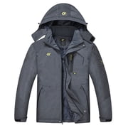 Tyhengta Mens Waterproof Ski Jacket Warm Winter Snow Coat Mountain Windbreaker Hooded Raincoat Cation Darkgray S