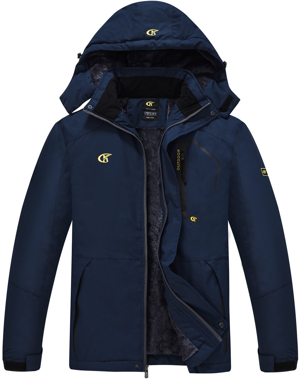 Tyhengta Mens Waterproof Ski Snowboard Jacket Windproof Winter Mountain Snow Coat Navy M