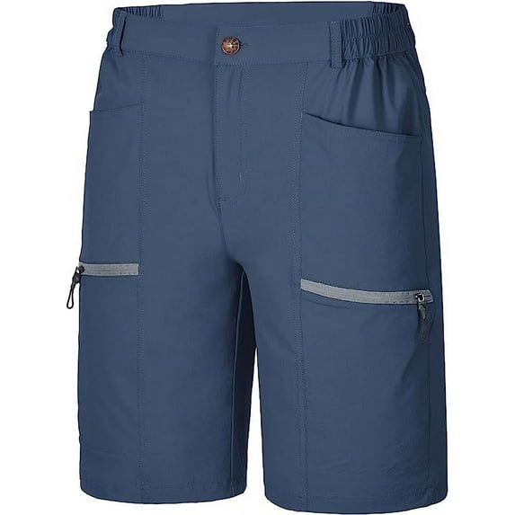 Tyhengta Mens Hiking Cargo Shorts Quick-Dry Outdoor Golf Short Fishing Short for Men with Multipocket Darkblue L