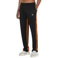 thumbnail image 1 of Tyhengta Mens Pants Athletic Open Bottom Running Pants Mesh Mens Sweatpants with Pockets Black/Orange M, 1 of 7