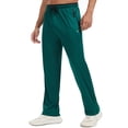 thumbnail image 1 of Tyhengta Mens Pants Athletic Open Bottom Running Pants Mesh Mens Sweatpants with Pockets Green/Black 2XL, 1 of 8