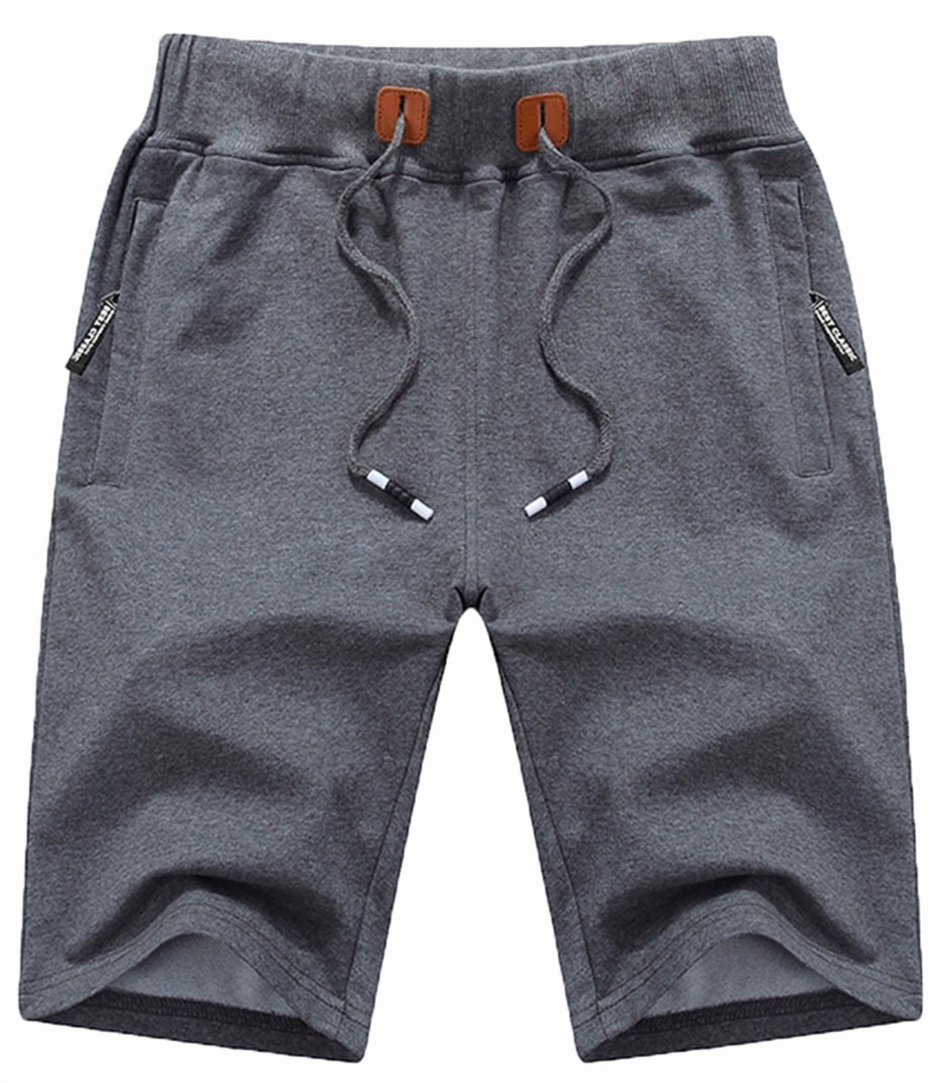 Shorts With Drawstring Tyhengta Men's Casual Drawstring Shorts with Zipper Pockets, Elastic ...