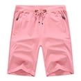 thumbnail image 1 of Tyhengta Mens Shorts Casual Comfortable Workout Shorts Drawstring Zipper Pockets Elastic Waist Pink 40, 1 of 8