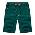 thumbnail image 1 of Tyhengta Mens Shorts Casual Drawstring Zipper Pockets Elastic Waist Blackish Green 36, 1 of 8