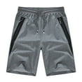 thumbnail image 1 of Tyhengta Mens Shorts Casual Drawstring Zipper Pockets Elastic Waist DK2081/Darkgray 34, 1 of 8
