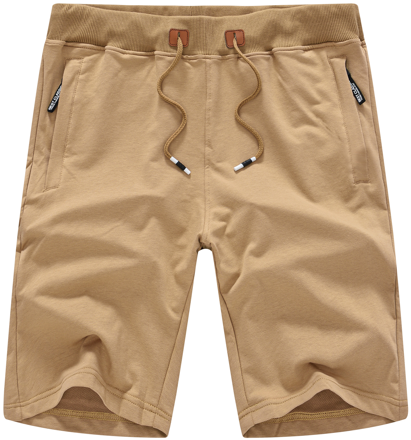 Men's Linen Casual Fit Inseam Elastic Waist Shorts With Drawstring ...