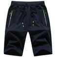 thumbnail image 1 of Tyhengta Mens Shorts Casual Sports Drawstring Zipper Pockets Elastic Waist Armygreen 42, 1 of 8