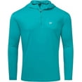 thumbnail image 1 of Tyhengta Mens UPF 50+ Long Sleeve T-Shirts Sun Protection Hooded Fishing Hiking Rash Guard Swim Quick Dry Lightweight Shirts Light Green S, 1 of 6