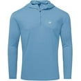 thumbnail image 1 of Tyhengta Mens UPF 50+ Long Sleeve T-Shirts Sun Protection Hooded Fishing Hiking Rash Guard Swim Quick Dry Lightweight Shirts Stone Blue L, 1 of 7