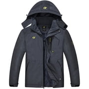 Tyhengta Mens Waterproof Ski Snowboard Jacket Windproof Winter Mountain Snow Coat Cation Darkgray L