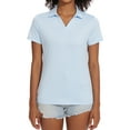thumbnail image 1 of Tyhengta Women's Golf Polo Shirts Collared V Neck Short Sleeve UPF 50+ Quick Dry Tennis Shirt Dry Fit Moisture Wicking Light blue XXL, 1 of 7