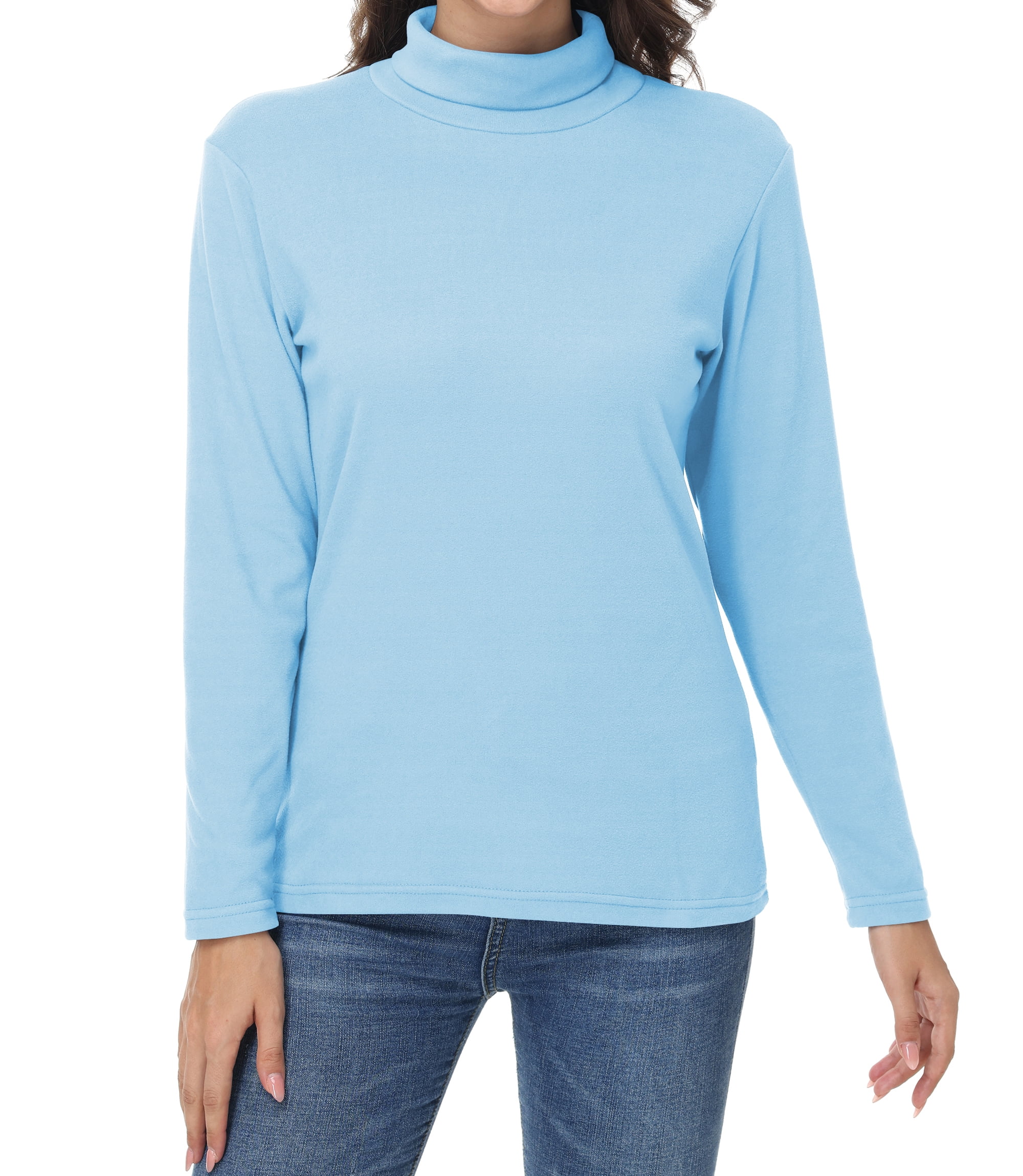 Tyhengta Women's Turtleneck Sweaters Long Sleeve Pullover Sweaters Mock ...