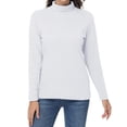 thumbnail image 1 of Tyhengta Women's Turtleneck Sweaters Long Sleeve Pullover Sweaters Mock Neck Knitted T-Shirt Basic Slim Fit Tee Tops White L, 1 of 7
