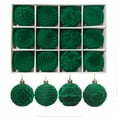 thumbnail image 1 of Tyidzon 12Pc Velvet Christmas Balls Flocked Christmas Tree Ball Ornaments Plastic Balls Xmas Decorative Hanging Ornaments Christmas Tree Decorations 2.36 Inch Army Green, 1 of 6