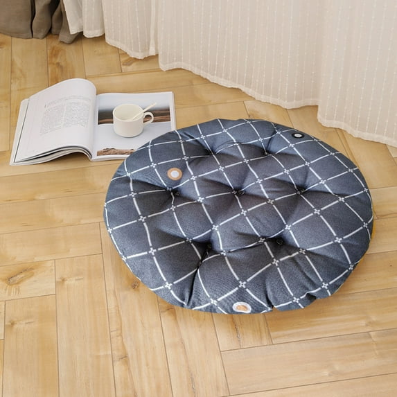 Tyidzon 17 Inch Floor Pillow, Large Floor Cushions, Round Floor Cushion Seating for Adults Kids, Thick Meditation Cushion for Yoga Living Room Tatami Blue