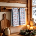 thumbnail image 1 of Tyidzon 2 Pcs Christmas Hand Towels, 15.7 x 23.6 in Candy Cane Decorative Towels for Kitchen and Bathroom, Blue, 1 of 7
