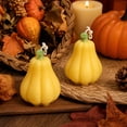thumbnail image 1 of Tyidzon 2 Pcs Fall Pumpkin Scented Candles Soft Macaron Handmade Ambient Candles for Home Table Bedroom Bathroom Party Thanksgiving Decorations, 1 of 7