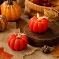 thumbnail image 1 of Tyidzon 2 Pcs Fall Pumpkin Scented Candles Soft Macaron Handmade Ambient Candles for Home Table Bedroom Bathroom Party Thanksgiving Decorations, 1 of 7