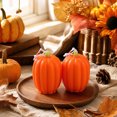 thumbnail image 1 of Tyidzon 2 Pcs Fall Pumpkin Scented Candles Soft Macaron Handmade Ambient Candles for Home Table Bedroom Bathroom Party Thanksgiving Decorations, 1 of 7