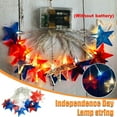 thumbnail image 1 of Tyidzon 20 LED 4th of July Decorations American Star Lights, 10Ft Mini Red White and Blue Lights for Home Memorial Day Patriotic Decor, 1 of 9