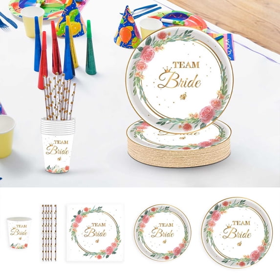 Tyidzon 20 Pack Paper Plates 7 Inch Disposable Plates Heavy-Duty Disposable Paper Plates for Birthday Parties