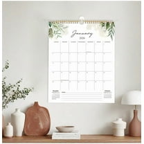 Tyidzon 2026 Wall Calendar, Desk Calendar from Jan. 2026-Dec. 2026, Large 15x12" 12 Months Runs Monthly Calendar with Waterproof Protection for Wall Home School Office