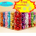 thumbnail image 1 of Tyidzon 24Pc Christmas Balls for Christmas Tree Decorations, 1.18" Shatterproof Christmas Ornaments, Hanging Balls Ornaments for Holiday Wedding Party Decor Christmas Decorations Gifts, 1 of 3