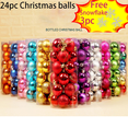 thumbnail image 1 of Tyidzon 24Pc Christmas Balls for Christmas Tree Decorations, 1.18" Shatterproof Christmas Ornaments, Hanging Balls Ornaments for Holiday Wedding Party Decor Christmas Decorations Gifts, 1 of 4