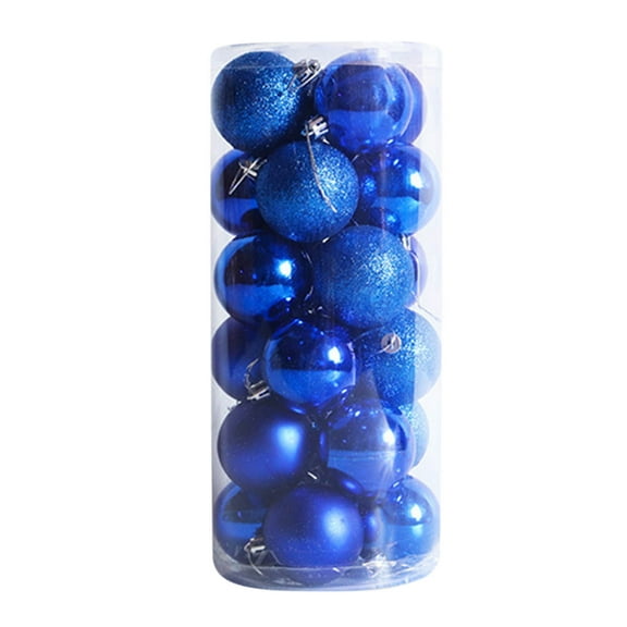 Tyidzon 24Pc Christmas Balls Ornaments for Xmas Tree - Shatterproof Christmas Tree Decor Hanging Ball for Holiday Wedding Party Decorations, Dark Blue