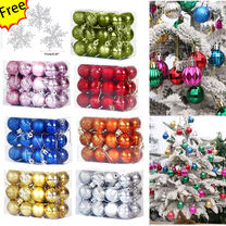 Tyidzon 24Pcs Christmas Balls Ornaments, Christmas Tree Decorations Shatterproof Balls, Hanging Ornaments Set for Xmas Tree Wedding Party Holiday Decor