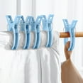 thumbnail image 1 of Tyidzon 2Pc Beach Towel Clips, Plastic Towel Clips for Beach Chairs, Heavy-Duty Windproof Clothes Pins, Quilt Drying Clips Keep Your Towel, Clothes, Blankets to Dry on Clothesline and Hanging Rack, 1 of 6