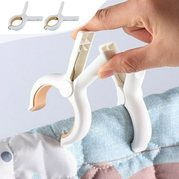 Tyidzon 2Pc Clothes Pins Heavy Duty Towel Clips for Beach Chairs Windproof Plastic Clothespins Non Slip Beach Towel Clips for Clothes, Towel, Photos, Curtain, Blanket