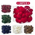 thumbnail image 1 of Tyidzon 36 Pcs Velvet Christmas Ornaments Sets for Christmas Tree, Wine Flocked Christmas Balls Decorations for Xmas Tree Holiday Party Home Decor, 1 of 2