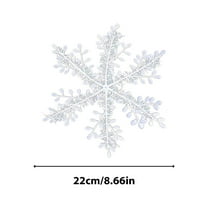 Tyidzon 3Pcs Snowflake Ornaments Winter Crocheted White Snowflake Hanging Decor for Winter Christmas Tree Wall Holiday Party Decorations Woven Gift