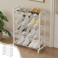 thumbnail image 1 of Tyidzon 4 Tier Shoe Rack for Closet Metal Shoe Rack Shoe Storage Organizer for Closet, Entryway, Bedroom, Floor, White, 1 of 6