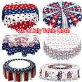 thumbnail image 1 of Tyidzon 4th of July Table Cloth, 59 inch Waterproof Round Tablecloth for Dining Room Kitchen Patriotic Party Decor, 1 of 6