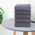 thumbnail image 1 of Tyidzon 5 Pack Face Towels Soft Hand Towels for Bathroom Absorbent Quick Dry - Gentle Skin-Friendly Cloths for Makeup, Easy to Rinse Facial Cleaning Towels, 12X24 Inch, Dark Gray, 1 of 6