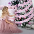 thumbnail image 1 of Tyidzon 6.5Ft Christmas Tinsel Garland Xmas Tree Decorations Pink Christmas Metallic Twist Garland Ceiling Hanging Decorations for Party Birthday Holiday Indoor Outdoor Supplies, 1 of 6