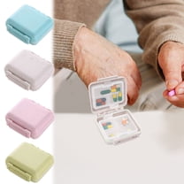 Tyidzon 6 Compartment Travel Pill Organizer, Compact Portable Moistures Proof Pill Case, Small Pill Box for Pocket Purse, Daily Portable Medicine Vitamin Box, Fish Oil Box, Supplement Box