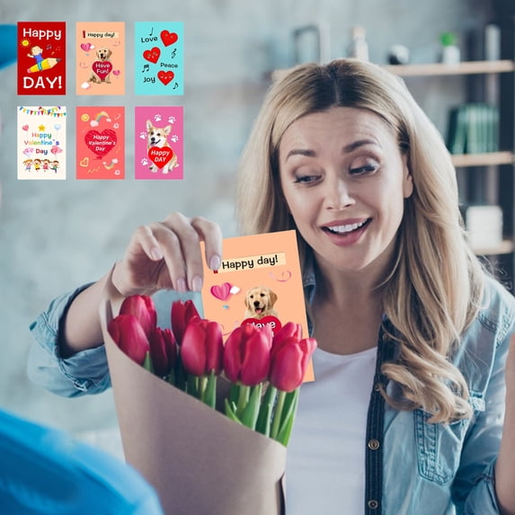 Tyidzon 6Pcs Mini Valentines Day Cards, Romantic Valentine Gifts for Wife, Girlfriend or Mom